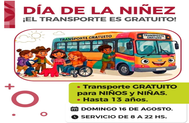 Día de la Niñez: el transporte urbano será gratuito para chicos de hasta 13 años en San Salvador