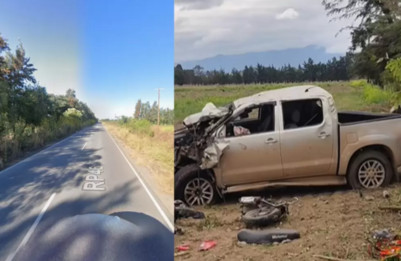 Tragedia en Perico: un motociclista murió tras chocar con una camioneta en la Ruta 46