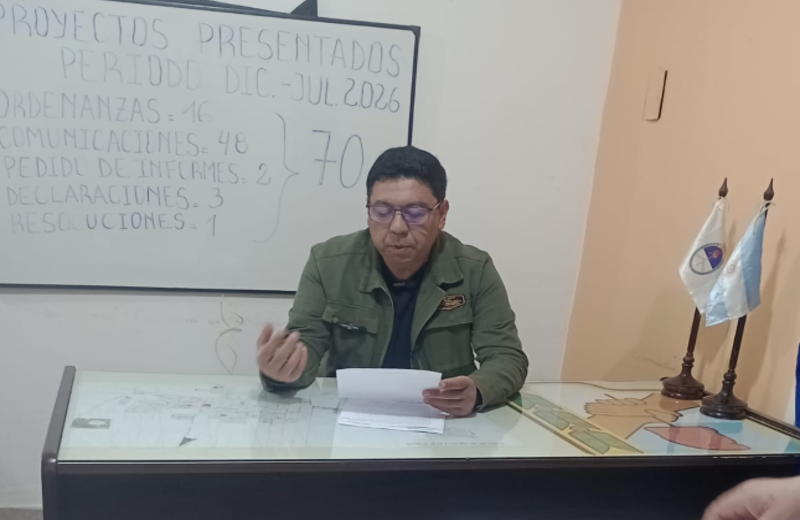 Mendieta presentó su primer informe de gestión y destacó 70 proyectos en seis meses de mandato