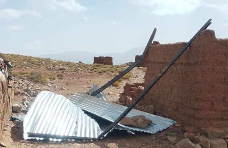 Fuertes vientos dañaron estructuras en el Abra de Punta Corral