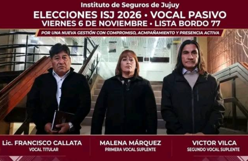 Elecciones en el ISJ: La lista bordó 77 presentó sus candidatos y propuestas para los jubilados