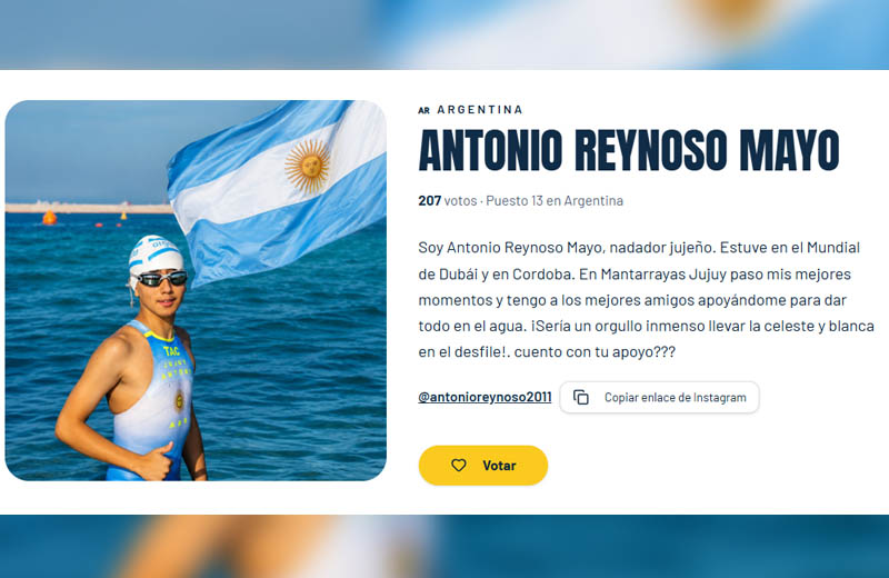 Nadador jujeño busca apoyo para ser abanderado en el Mundial OceanMan en República Dominicana